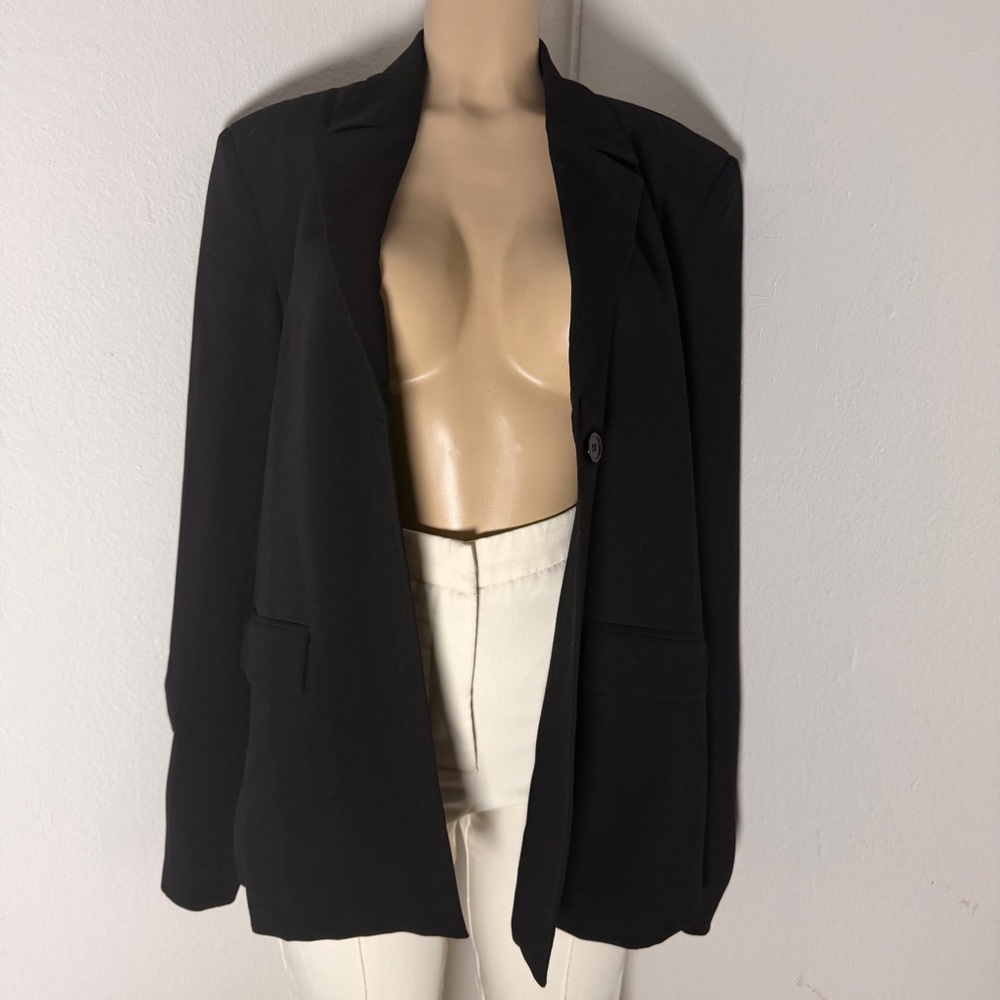 Danielle Bernstein WeWoreWhat Black Oversized Blazer | Chic Minimalist Jacket